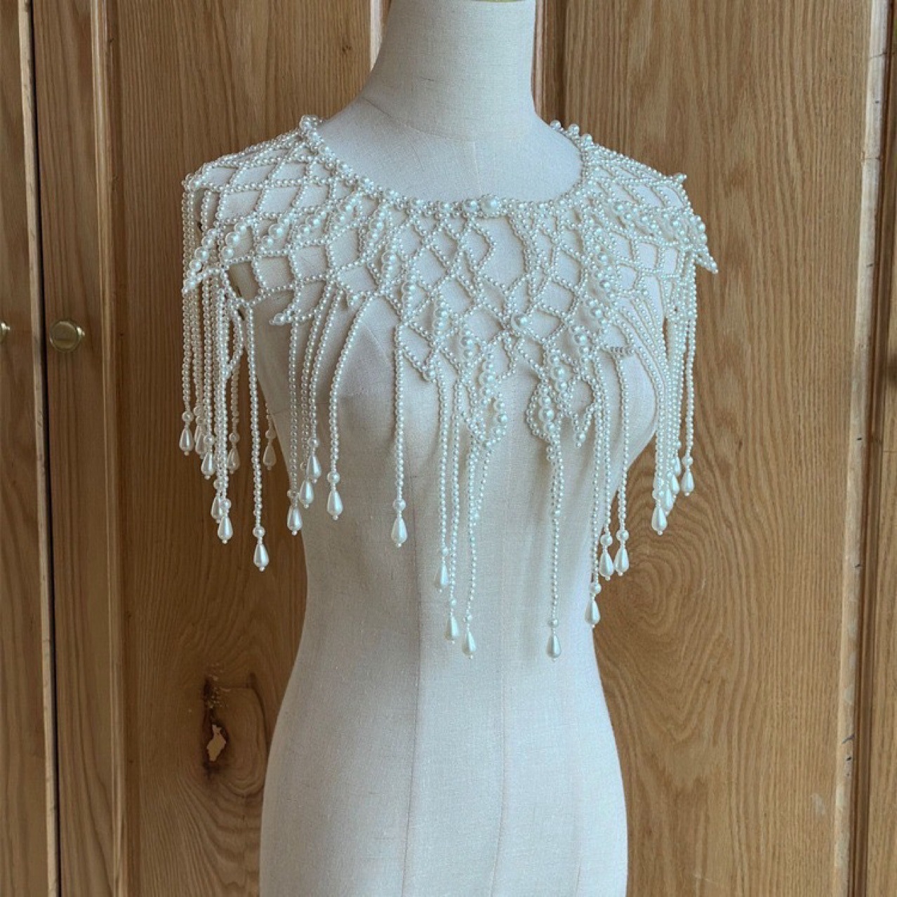 Handmade Pearl Layered Body Ch - Pearl Trim Chain 评论和价格
