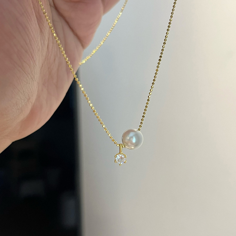 New 925 Sterling Silver Pearl  - Pearl Trim Chain 评论和价格