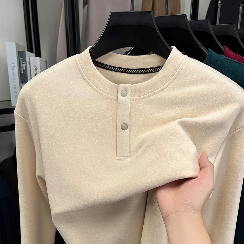 Mens Loose Fit Henley Pullover - Embellish Knit 评论和价格