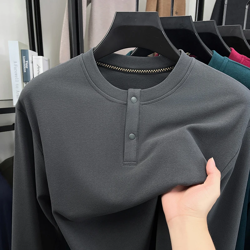 Mens Loose Fit Henley Pullover - Embellish Knit 评论和价格