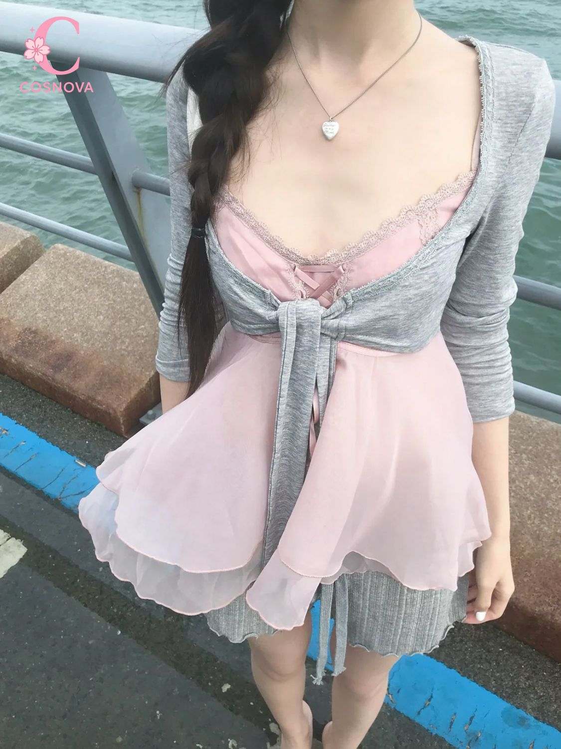 Korean Sweet Summer 3 Piece Se - Elastic Lace Trim 评论和价格
