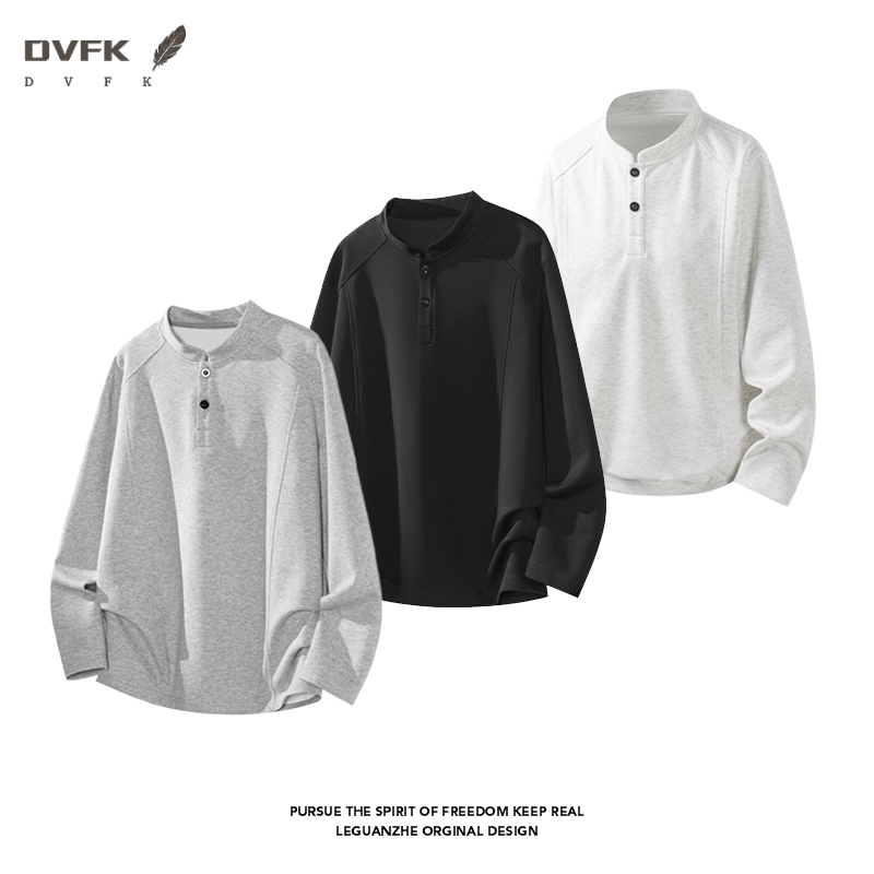 Men Raglan Sleeve Henley Long  - Embellish Knit 评论和价格