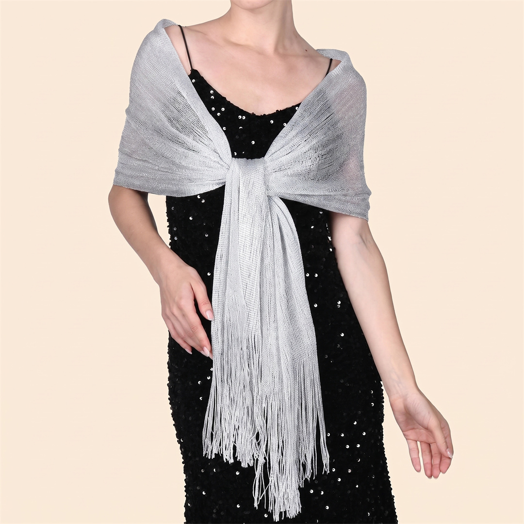 Fashion Bright Sunscreen Shawl - Tassel Fringe Trim 评论和价格