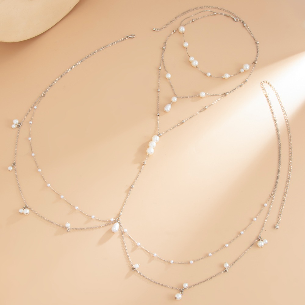 Multi Layer Imitation Pearl Ne - Pearl Trim Chain 评论和价格
