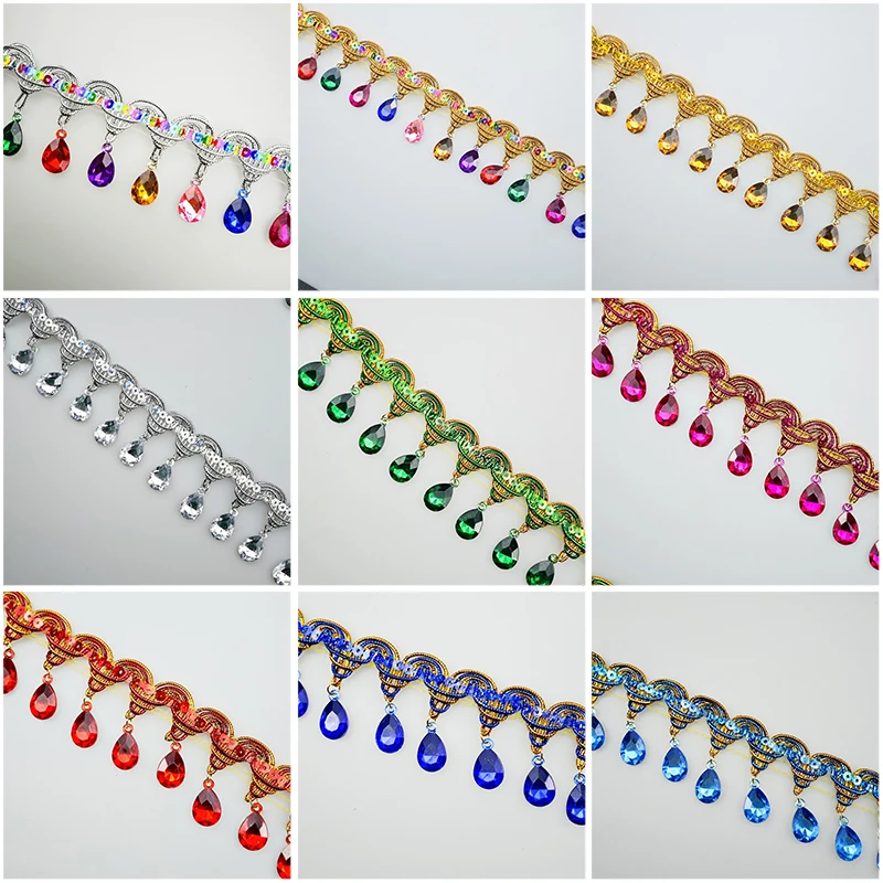 Rhinestone Fringe Tassel Lace  - Tassel Fringe Trim 评论和价格